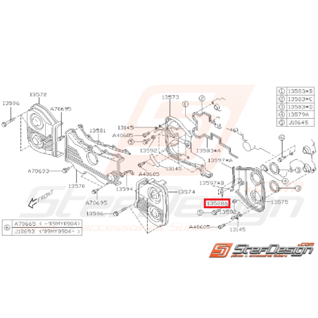Joint de carter distribution Origine Subaru GT WRX STI35119