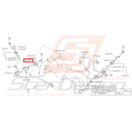 Joint torique régulateur pression d'essence Origine GT 93-00 WRX 01-10 STI 01-0735142