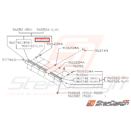 Clips Origine SUBARU GT 1993 - 2000 WRX STI 2001 - 200735185