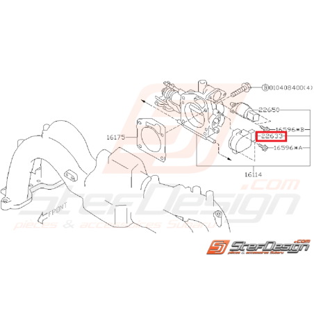 Capteur position du papillon d'admission pour GT de 99-00 Forester Turbo 97-08/0035190