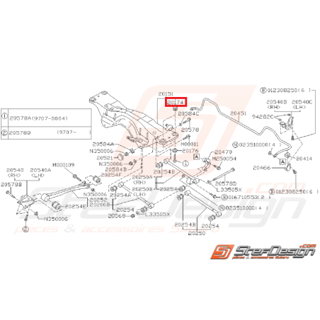 Silent bloc origine supérieur berceau arrière GT 93-0035205