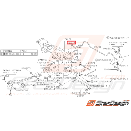 Silent bloc origine supérieur berceau arrière GT 93-0035208