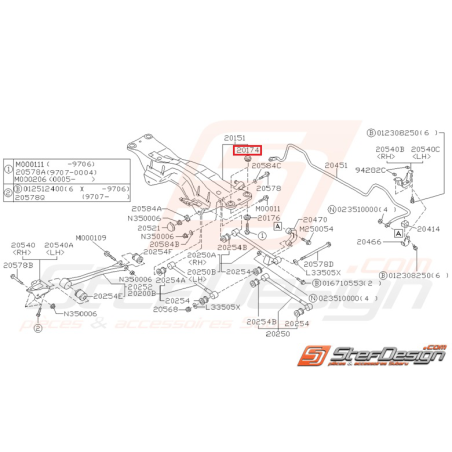 Silent bloc origine supérieur berceau arrière GT 93-0035211