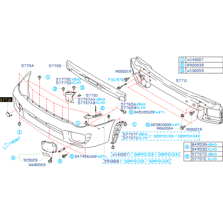 Cache pare choc avant subaru BREAK WRX 01-02 (emplacement de remorquage)35222