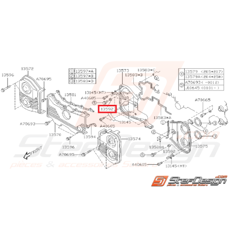Support Carter Distribution Origine Subaru GT 93-00 WRX STI 01-19 FORESTER 97-02/05-0735267