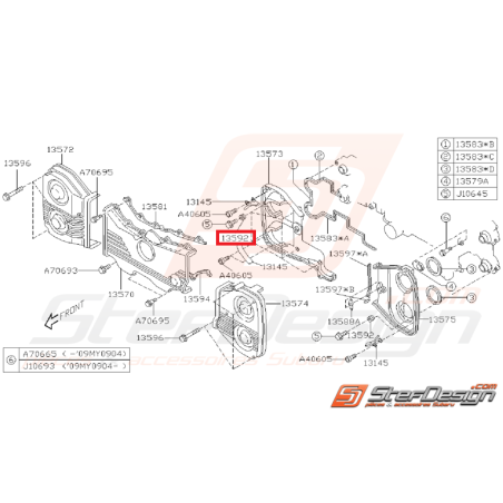Support Carter Distribution Origine Subaru GT 93-00 WRX STI 01-19 FORESTER 97-02/05-0735273