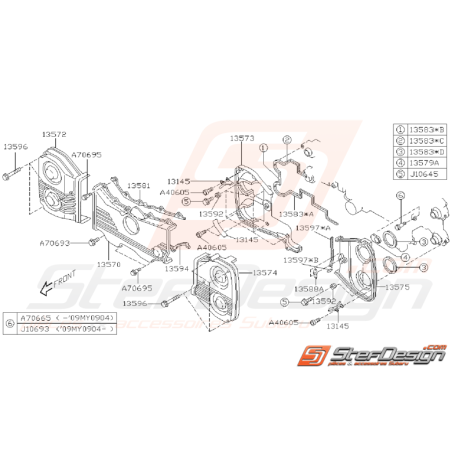 Schéma de Carter Distribution Origine Subaru WRX STI 2008 - 201435327