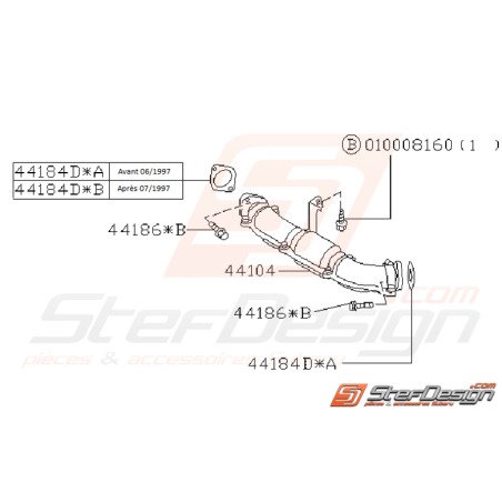 Schéma de Crosspipe Origine Subaru GT 1993 - 200035356