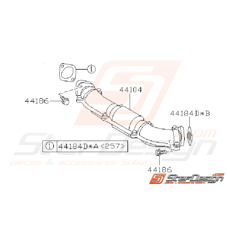 Schéma de Crosspipe Origine SUBARU STI 2006 - 200735358