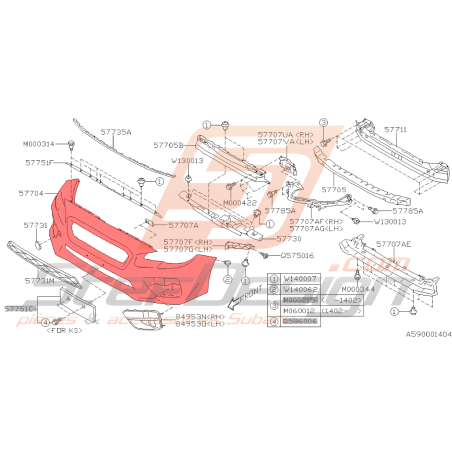 Pare choc avant subaru STI 2015 à 201735394