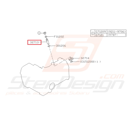 Axe Compteur de vitesse Origine Subaru GT 93-00 WRX 01-07 FORESTER 05-0735465