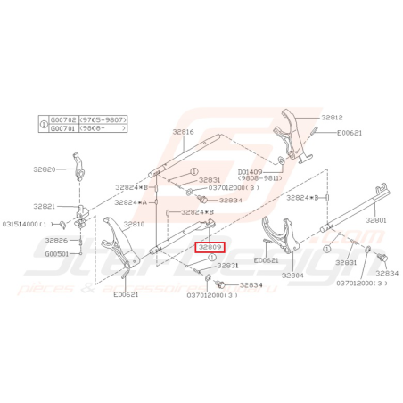 Tige Origine Subaru Impreza GT 1993-200035467