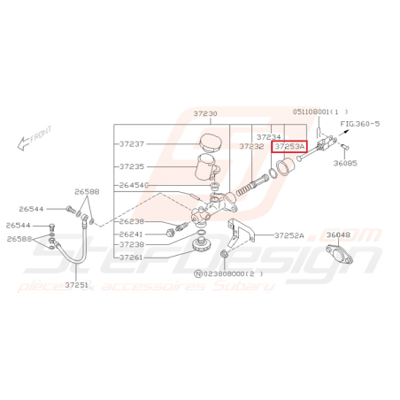 Soufflet Origine Subaru GT 99-00 WRX STI 01-05/06/06 FORESTER 97-0235476