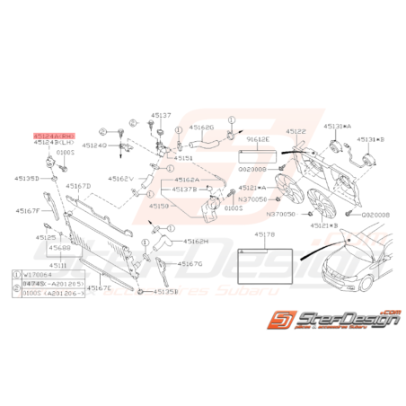 Support Radiateur Supérieur Origine Subaru BRZ 2013 - 201935492