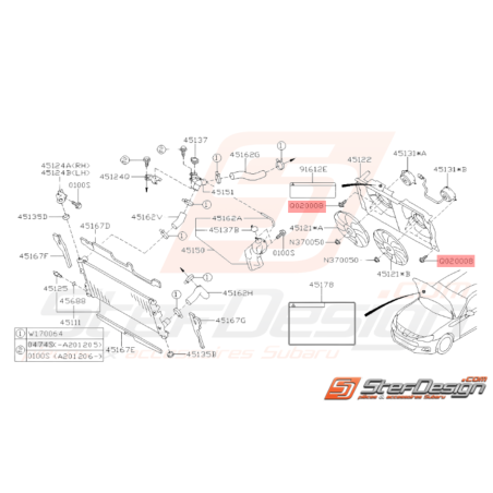 Vis à bride Origine Subaru BRZ 2013 - 201935495