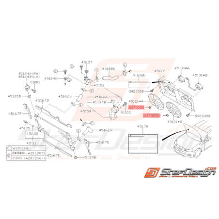 Ecrou Origine Subaru GT BRZ35499