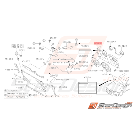 Support ventilateur subaru BRZ et toyota gt 86 phase 1et 235500