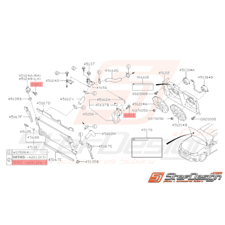 Boulon de fixation Origine Subaru GT WRX STI BRZ35506