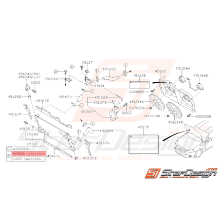 Vis Origine Subaru Impreza GT WRX STI BRZ35507