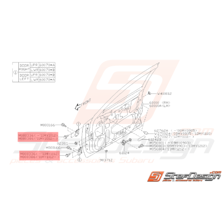 Vis Origine Subaru WRX STI 2008 - 2014 BRZ 2013 - 201935515