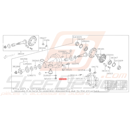 Couvercle Différentiel Origine Subaru BRZ 2013-201935529
