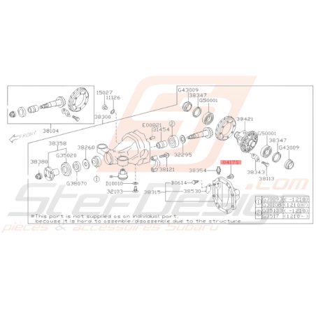 Vis Écollerette Origine Subaru BRZ 2013-201935532