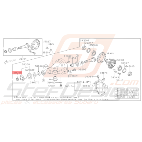 Écrou De Verrouillage Origine Subaru BRZ 2013-201935534