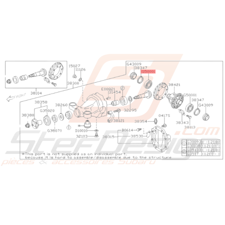 Roulement moyeu de roue origine Subaru BRZ 2013-201935554