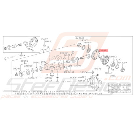 Différentiel Origine Subaru BRZ 2013-201935555