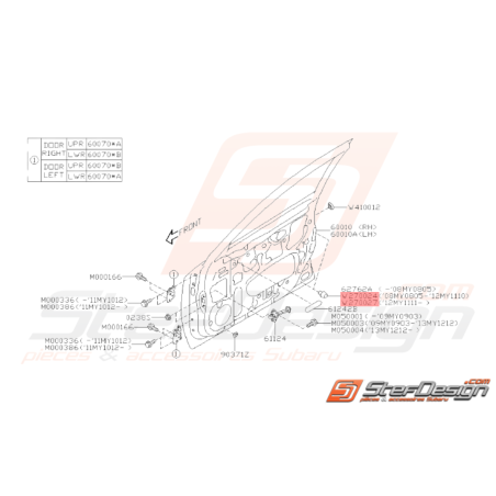 Tampon Origine Subaru WRX STI 2008 - 2014 BRZ 2013 - 201935562