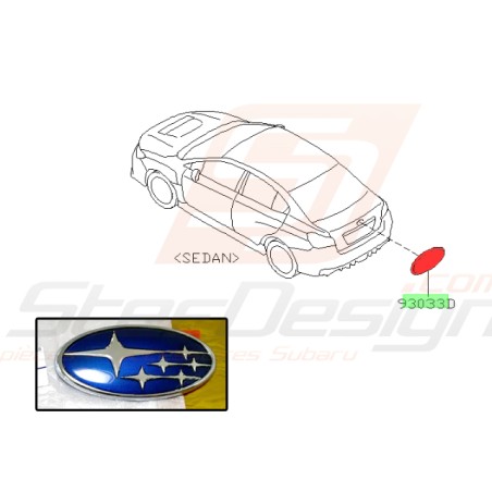 Logo de malle de coffre pour Subaru STI 201535575