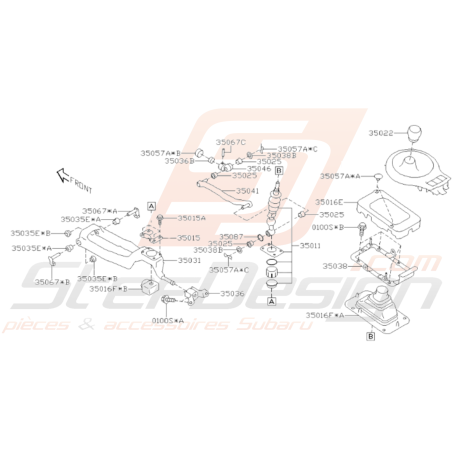 Schéma Levier de Changement De Vitesse Origine Subaru BRZ 2013-201935581