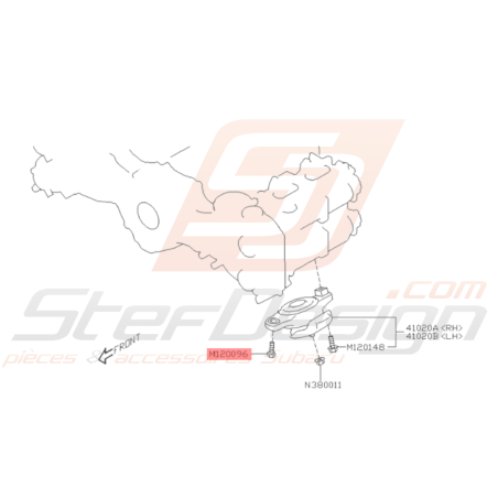 Boulon Support de Boite Origine Subaru GT 99-00 WRX STI 01-14 BRZ 13-19 FORESTER 97-02/05-0735589