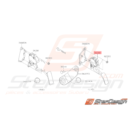 Pédale d'Accélérateur Origine Subaru STI 2008 - 201435593
