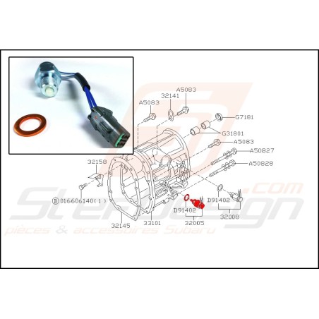 Capteur de Marche Arrière Origine Subaru WRX 07/04-10 FORESTER 97-0735600