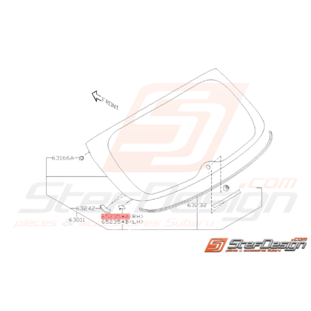 Broche de Délimitation Origine Subaru WRX STI 2008 - 201435601
