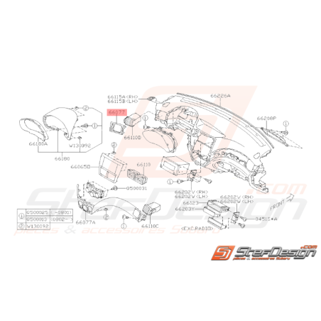 Ornement Panneau Conducteur Origine Subaru STI 2011 - 201435665