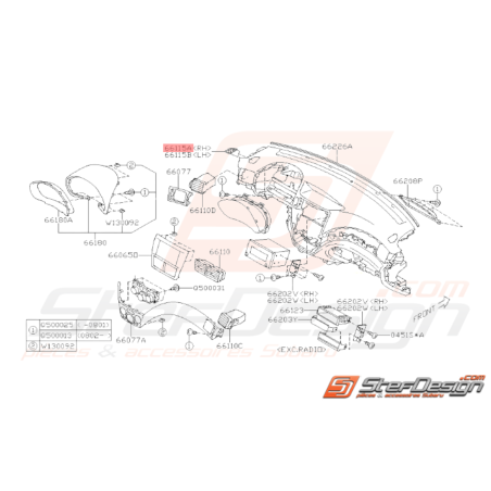 Grille de Dégivreur Avant Origine Subaru STI 2011 - 201435678