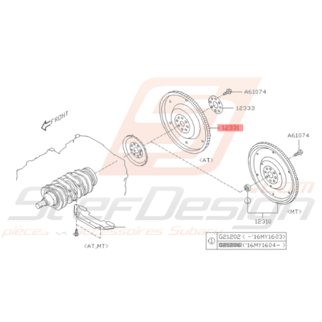 Plateau Entrainement Origine Subaru BRZ 2013 - 201935735