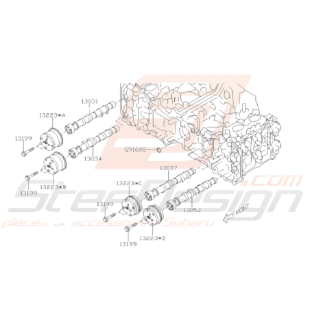 Schéma Arbres à Cames Courroie Distribution Origine Subaru BRZ 13-1935738