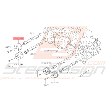 Poulie Arbre à Cames admission Droite Origine Subaru BRZ 2017 - 201935754