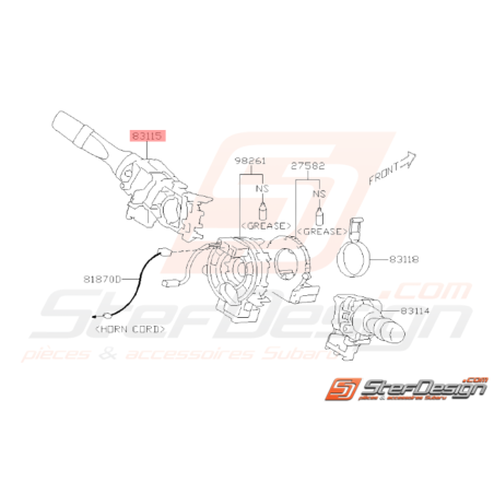 Commodo Clignotant Origine Subaru BRZ 2013 - 201935802