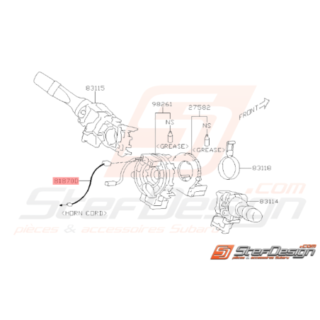 Cordon Adaptateur de Klaxon Origine Subaru BRZ 2013 - 201535803