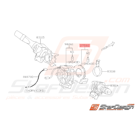 Capteur Angle de braquage de volant Subaru BRZ TOYOTA GT8635806