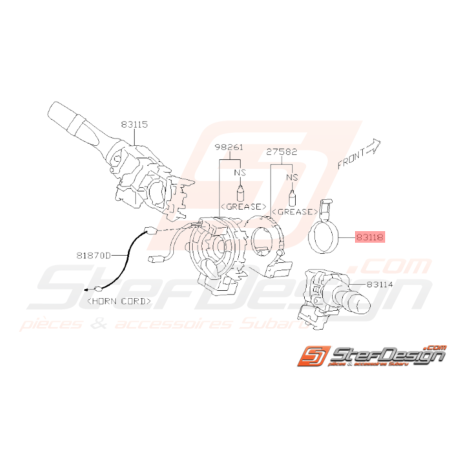 Attache de Contacteur Combinée Origine Subaru BRZ 2013 - 201935807