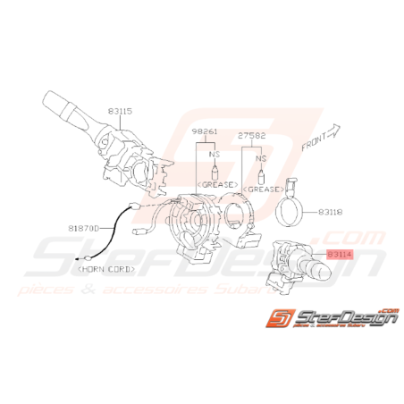 Commodo d'Essuie-Glace Origine Subaru BRZ 2013 - 201935808