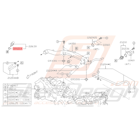 Joint capteur température d'huile Origine Subaru WRX 08-10 STI 08-14 BRZ 13-1935814