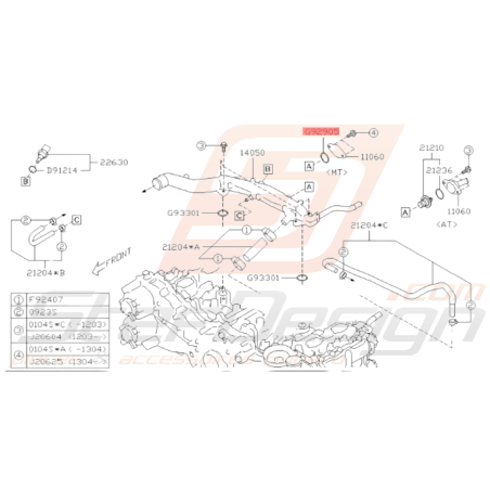 Joint Torique Origine Subaru BRZ 2013 - 201935816