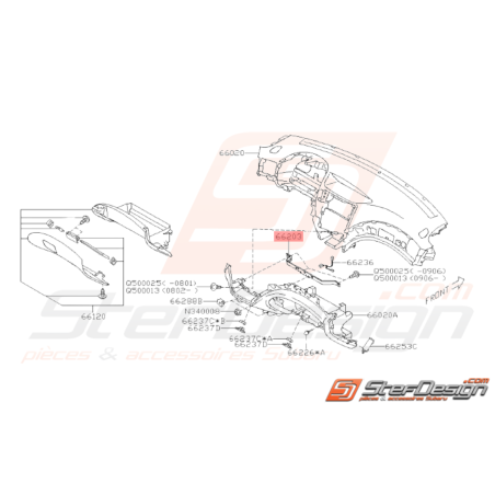 Renfort Inférieur Origine Subaru WRX STI 2008 - 201435909