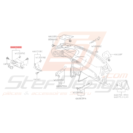 Cache Tableau de Bord Extérieur inférieur conducteur Origine Subaru BRZ 13-1935941